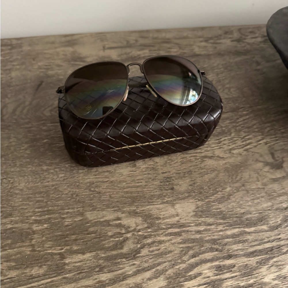 Bottega Veneta Brown Aviator Sunglasses
